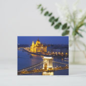 Boedapest 's nachts, Hongarije Briefkaart (Staand voorkant)