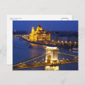 Boedapest 's nachts, Hongarije Briefkaart (Voorkant / Achterkant)