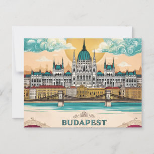 Boedapest Skyline Travel fascinerende kunstwerken Briefkaart