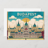 Boedapest Skyline Travel fascinerende kunstwerken Briefkaart (Voorkant / Achterkant)