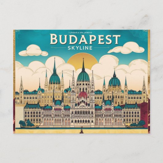 Boedapest Skyline Travel fascinerende kunstwerken Briefkaart (Voorkant)