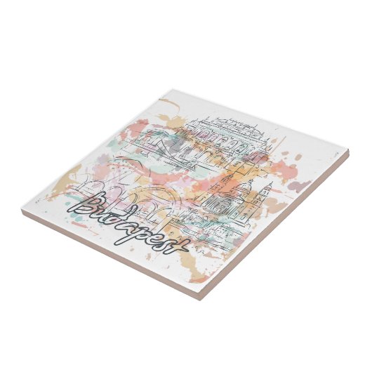 Boedapest Tegeltje (Zijkant)