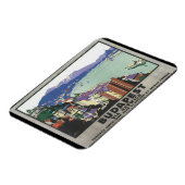 Boedapest via Harwich_Vintage Travel Poster Magneet (Linkerzijde)