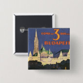  Boedapest Vierkante Button 5,1 Cm (Voorkant /achterkant)