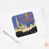  Boedapest Vierkante Sticker (Envelop)