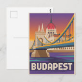 Boedapest-vintage Briefkaart (Voorkant / Achterkant)