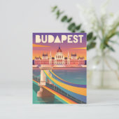 Boedapest-vintage Briefkaart (Staand voorkant)