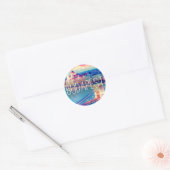 Boedapest-vintage Ronde Sticker (Envelop)