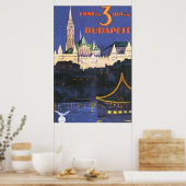 Boedapest Vintage Travel Poster (Keuken)