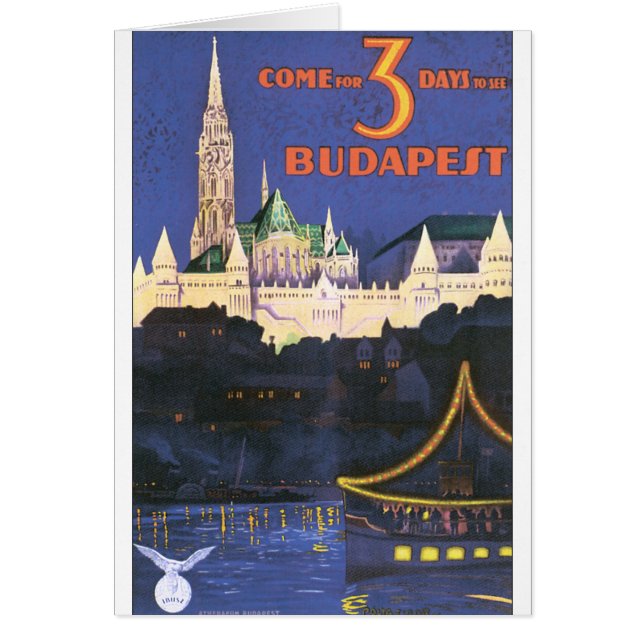 Boedapest Vintage Travel Poster (Voorkant)