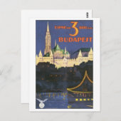 Boedapest Vintage Travel Poster Briefkaart (Voorkant / Achterkant)