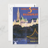 Boedapest Vintage Travel Poster Briefkaart (Voorkant / Achterkant)
