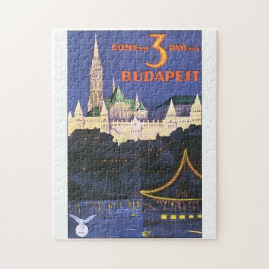 Boedapest Vintage Travel Poster Legpuzzel (Verticaal)