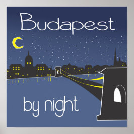 Boedapest voor nacht , poster boedapest
