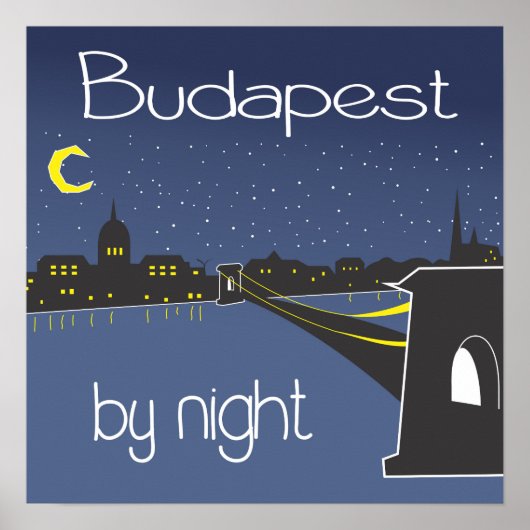 Boedapest voor nacht , poster boedapest (Voorkant)