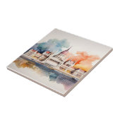 Boedapest waterverf kunst tegeltje (Zijkant)