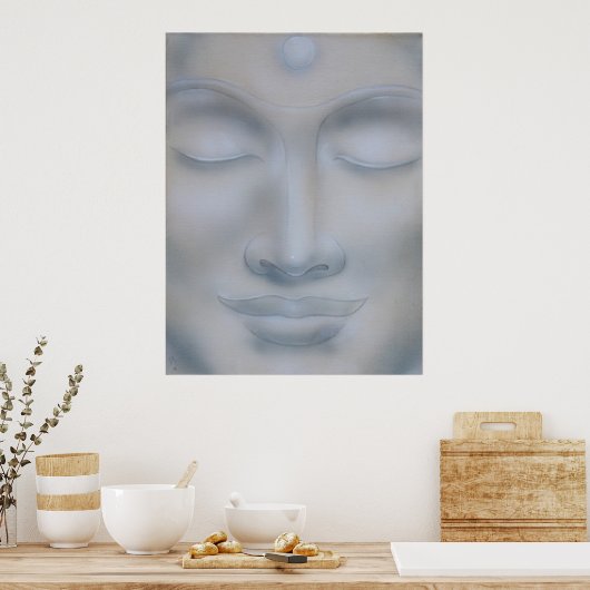 boeddah face meditation poster (Keuken)