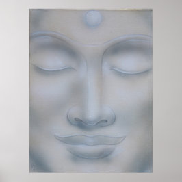 boeddah face meditation poster