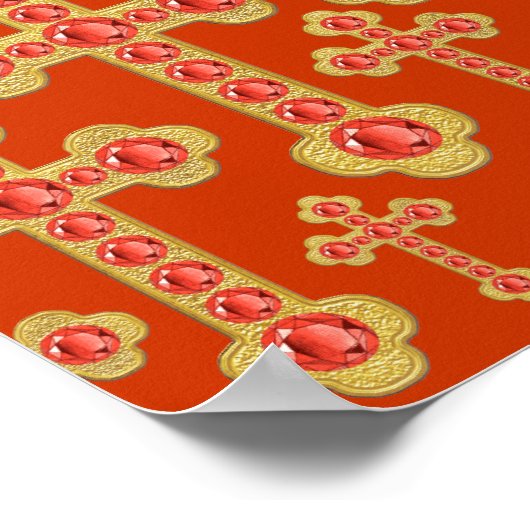 Boedde kruiderijen met 12 faux Garnets - Poster (Hoek)