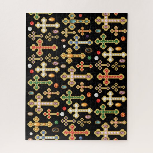 Boedde kruisingen met Faux Gemstenen Legpuzzel (Verticaal)