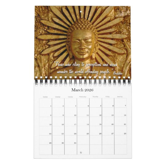 Boeddha 2026 Kalender / Boeddhisme, Quotes (Mar 2026)