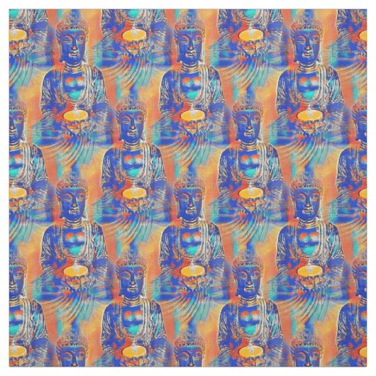 Boeddha Abstract Kleurrijk Stof (Swatch)