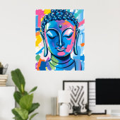 Boeddha Abstract schilderij Poster (Thuiskantoor)