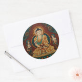 Boeddha Amitabha met Bodhisattvas Ronde Sticker (Envelop)