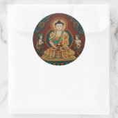 Boeddha Amitabha met Bodhisattvas Ronde Sticker (Tas)
