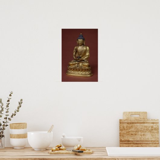 Boeddha Amitayus zit in meditatie Poster (Keuken)