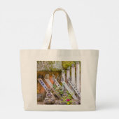 Boeddha-beelden in de tempel Senko-ji Grote Tote Bag (Achterkant)