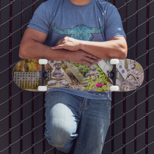 Boeddha-beelden in de tempel Senko-ji Persoonlijk Skateboard (Buiten 3)