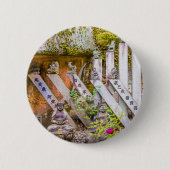 Boeddha-beelden in de tempel Senko-ji Ronde Button 5,7 Cm (Voorkant)