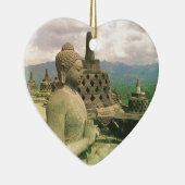 Boeddha belstandbeeld, Borobodur tempel, Java Keramisch Ornament (Rechts)