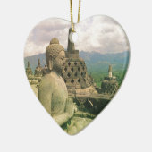 Boeddha belstandbeeld, Borobodur tempel, Java Keramisch Ornament (Links)