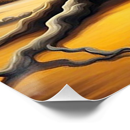 Boeddha bemiddelt onder boom perfect poster (Hoek)