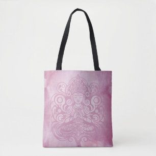 Boeddha bij Peace Pink Tote Bag