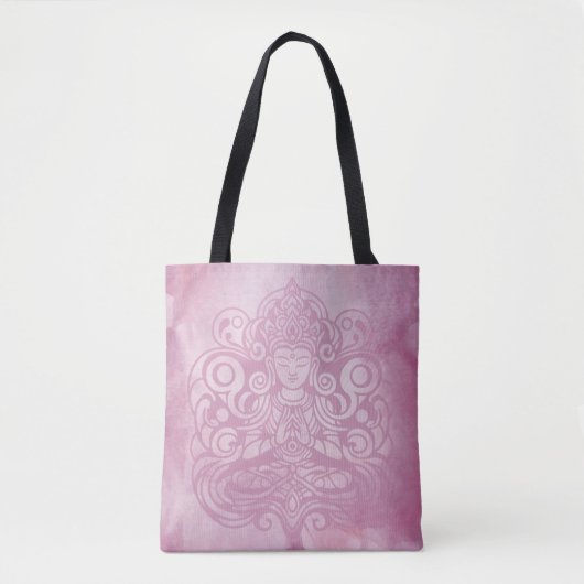 Boeddha bij Peace Pink Tote Bag (Voorkant)