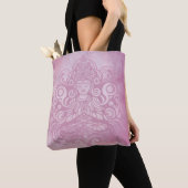 Boeddha bij Peace Pink Tote Bag (Dichtbij)