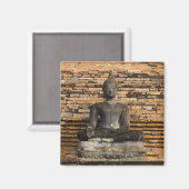 Boeddha bij Wat Mahathat. Magneet (Voorkant / Achterkant)