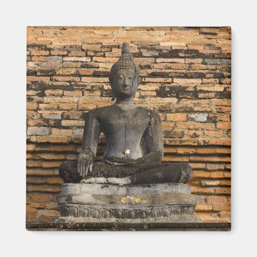 Boeddha bij Wat Mahathat. Magneet (Voorkant)
