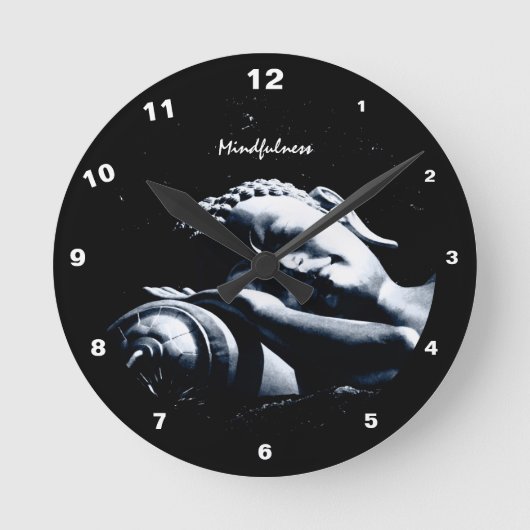 Boeddha Blessings & Mindfulness /Sleeping Buddha Ronde Klok (Voorkant)