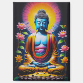 Boeddha - Bloeiende mindfulness Magneet (Voorkant)
