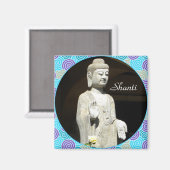 Boeddha blues Shanti Magneet (Voorkant / Achterkant)
