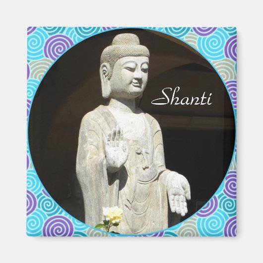 Boeddha blues Shanti Magneet (Voorkant)