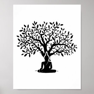Boeddha Bodhi Boom Meditatie Yoga Boeddhisme Boedd Poster