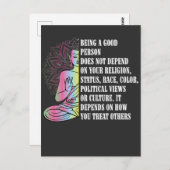 boeddha - boeddhisme een goed mens - religie briefkaart (Voorkant / Achterkant)