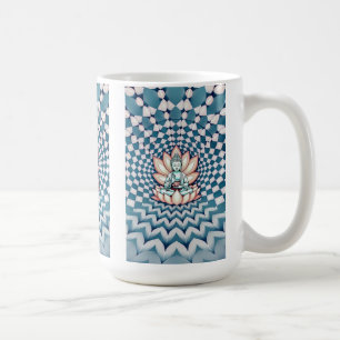 Boeddha Boeddhisme Zen Infinity Mirage Blue Koffiemok