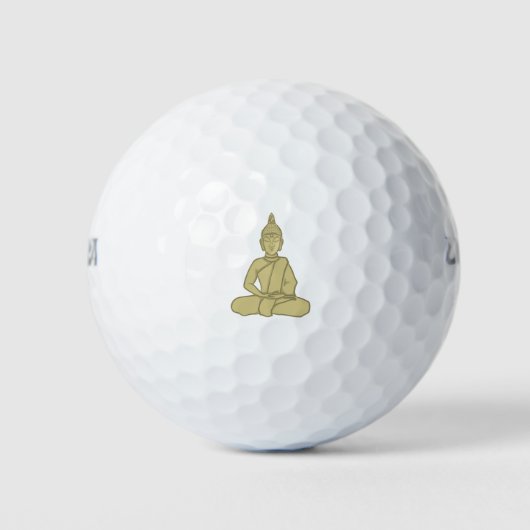 Boeddha Boeddhist Golfballen (Voorkant)