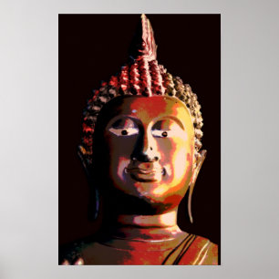 Boeddha bronzen kleur poster